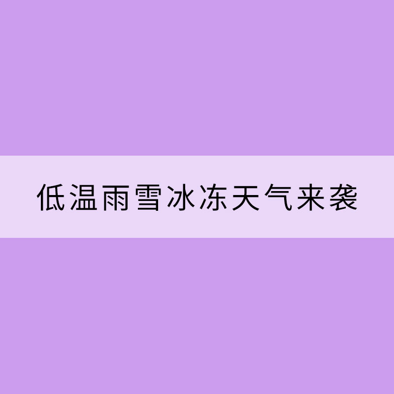 低温雨雪冰冻天气来袭谨防5种伤害