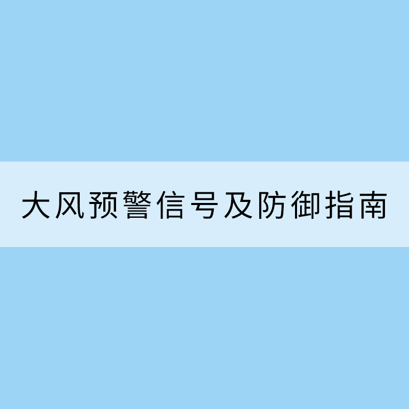 大风预警信号及防御指南
